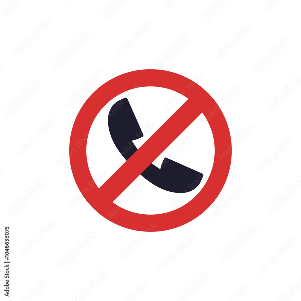 blocked phone call, vector pictogram design blocked phone call, vector pictogram design