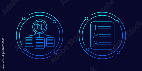 case priority icons, prioritize tasks, linear design