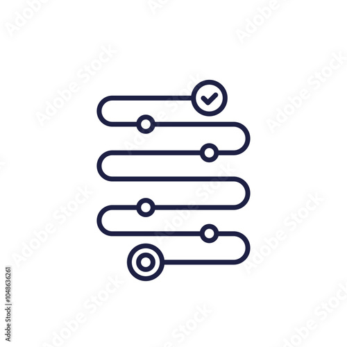 product roadmap icon in line design