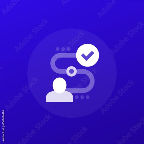 user journey icon, transparent design