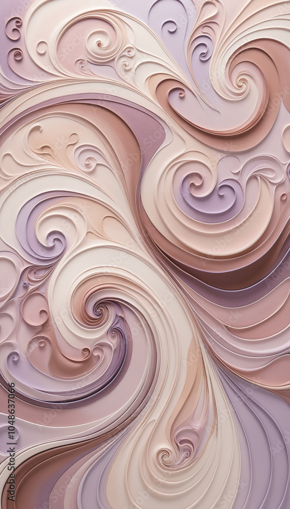Obraz premium Swirling abstract pattern in pastel colors