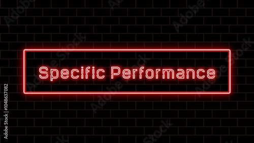 Specific Performance のネオン文字 photo