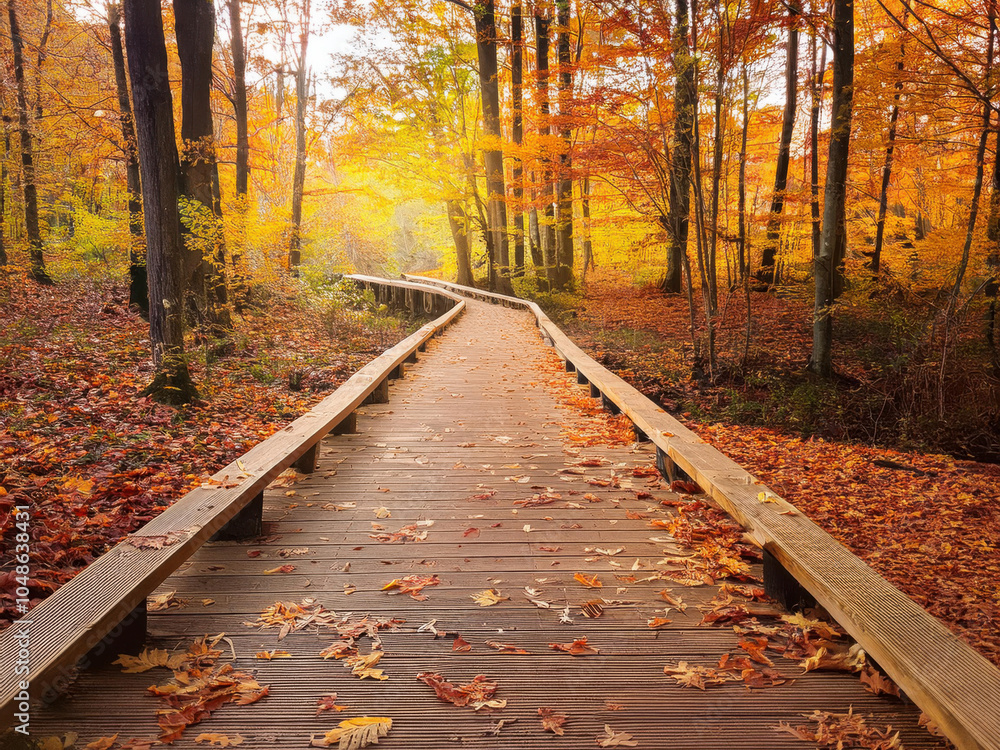 Obraz premium autumn hiking track