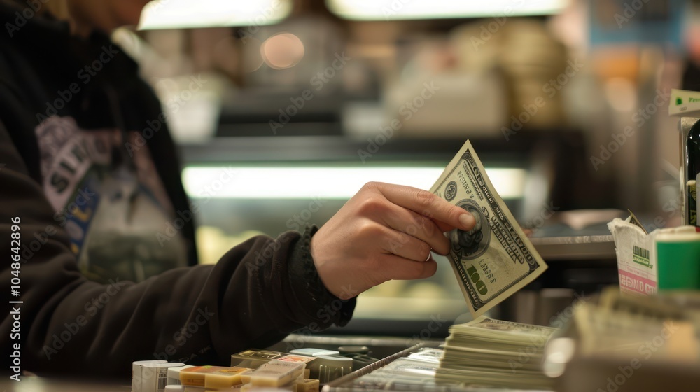 Dollars in hand are carrying out payments for buying and selling transactions Dollars in hand are carrying out payments for buying and selling transactions
