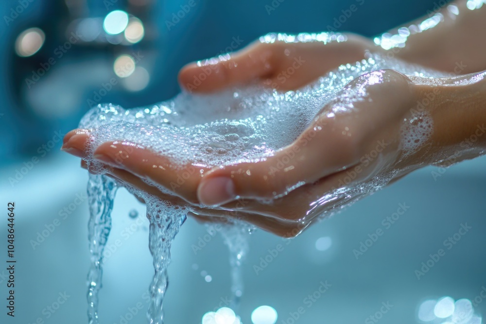 Fototapeta premium washing hands with water