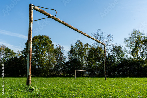 Old football goal