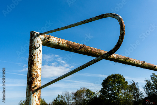 Old football goal