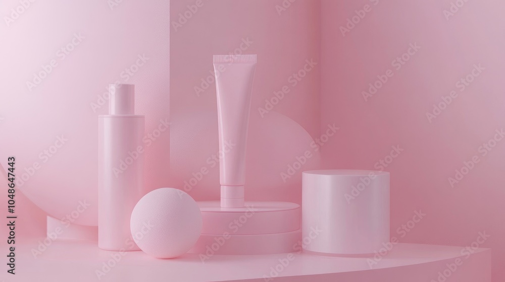 Minimalist close-up of high-quality skincare items, perfect for beauty brand promotions and luxury cosmetics Minimalist close-up of high-quality skincare items, perfect for beauty brand promotions and luxury cosmetics