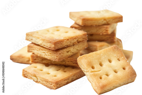 Festive shortbread cookies ideal for holiday celebrations isolated on transparent background