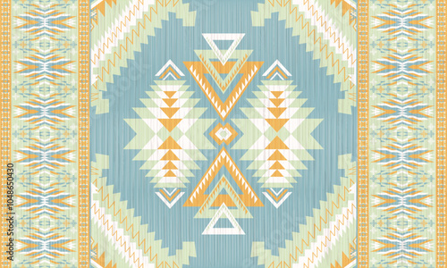 American tribal ethnic native pattern.Traditional Navajo,Aztec,Apache,Southwest and Mexican style fabric pattern.Abstract vector motifs pattern.For fabric,clothing,blanket,carpet,woven,wrap,decoration