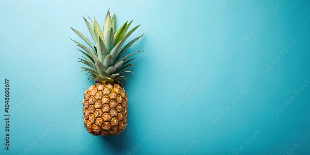 Tropical pineapple on white background Tropical pineapple on white background