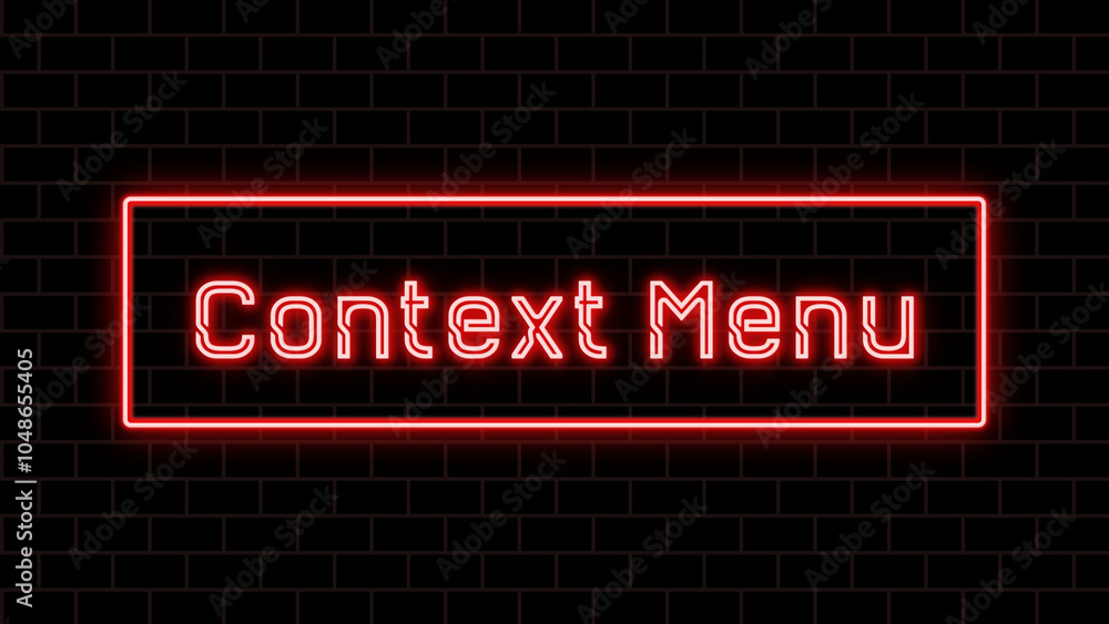 Context Menu Key のネオン文字 Context Menu Key のネオン文字