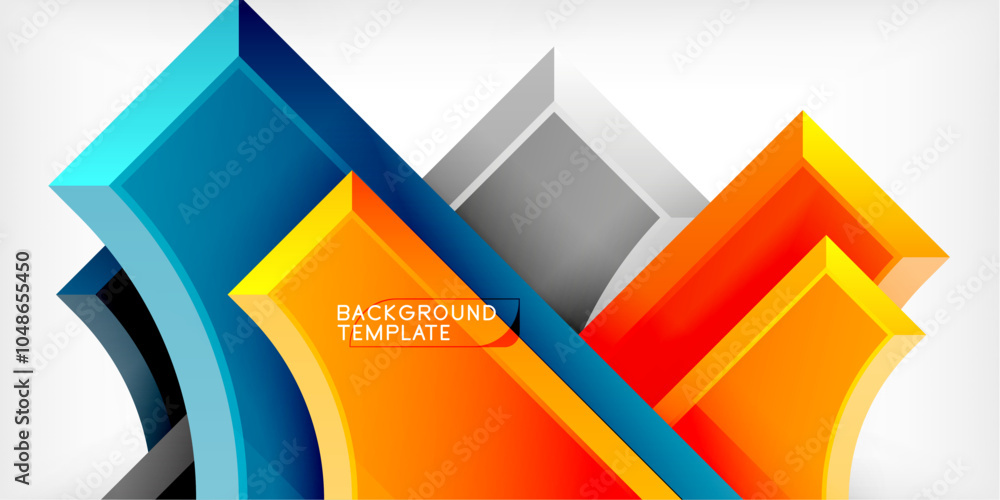 custom made wallpaper toronto digitalArrow with round elements. Color geometric shapes background. Vector Illustration For Wallpaper, Banner, Background, Card, Book Illustration, landing page