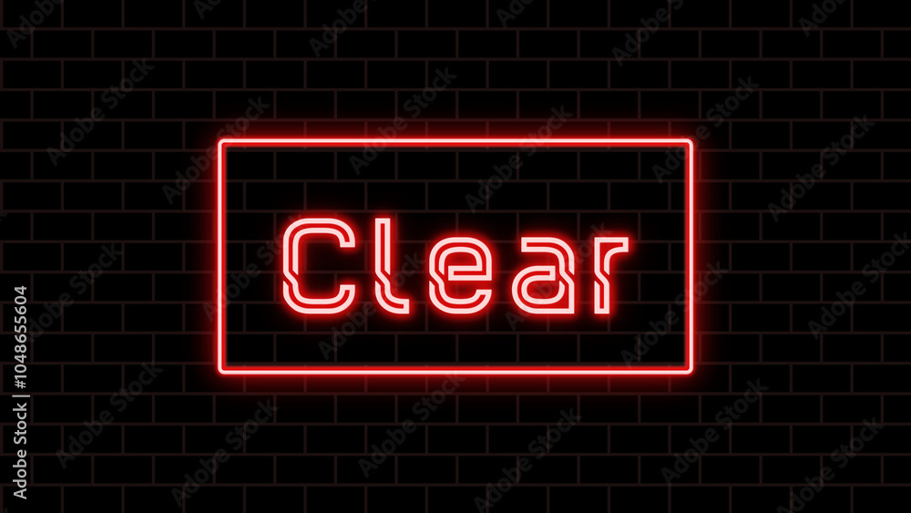 Clear key のネオン文字 Clear key のネオン文字