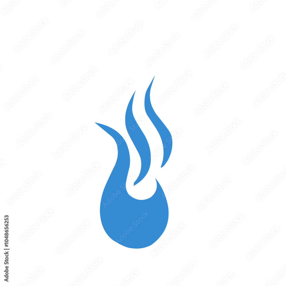 blue fire vector icon blue fire vector icon