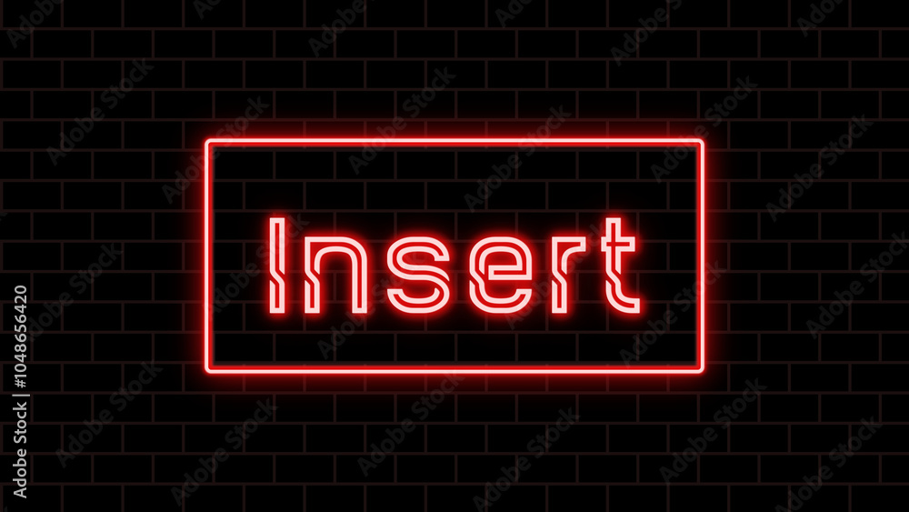 Insert key のネオン文字 Insert key のネオン文字