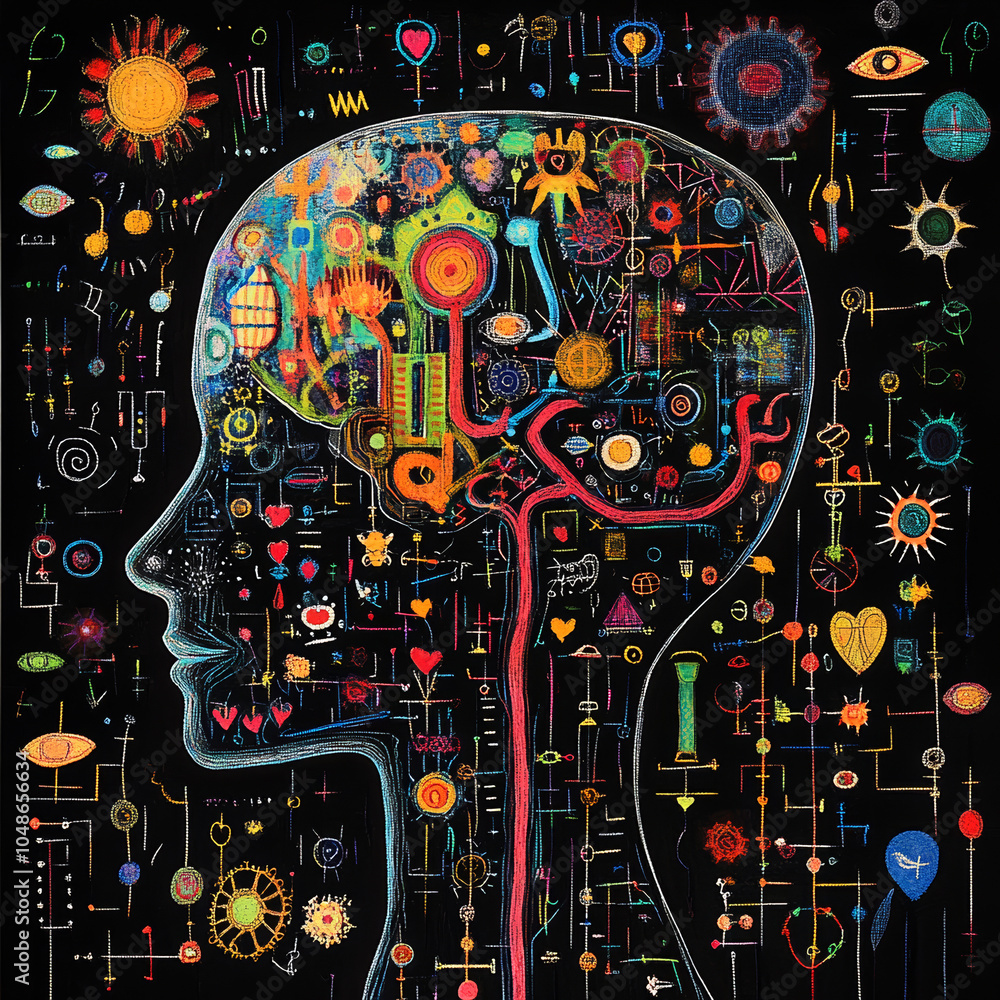 Obraz premium human brain with gears