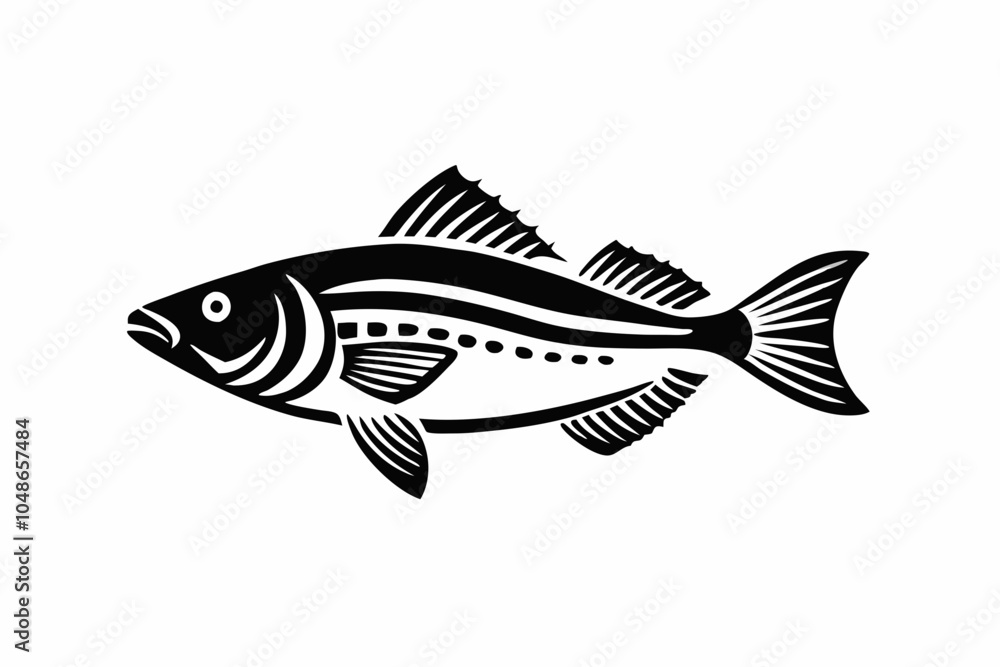 Fototapeta premium Sleek Fish Silhouette Design