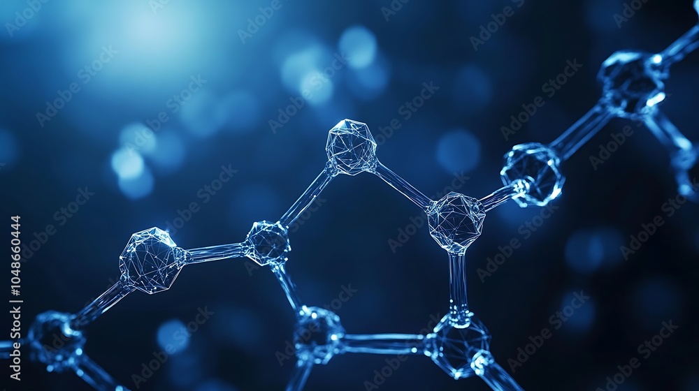 Futuristic Molecular Structure Glows Amidst a Stunning Galaxy Background Futuristic Molecular Structure Glows Amidst a Stunning Galaxy Background