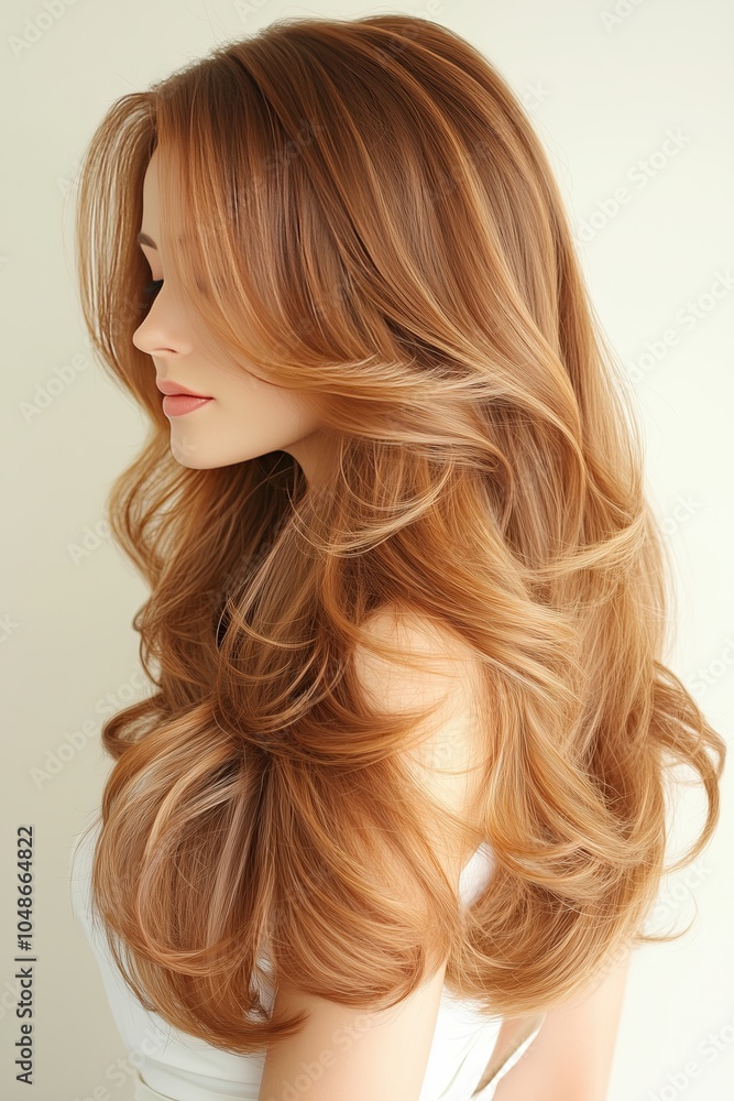 Elegant Portrait of a Beautiful Woman With Long Hair, Radiating Energy and Grace Elegant Portrait of a Beautiful Woman With Long Hair, Radiating Energy and Grace