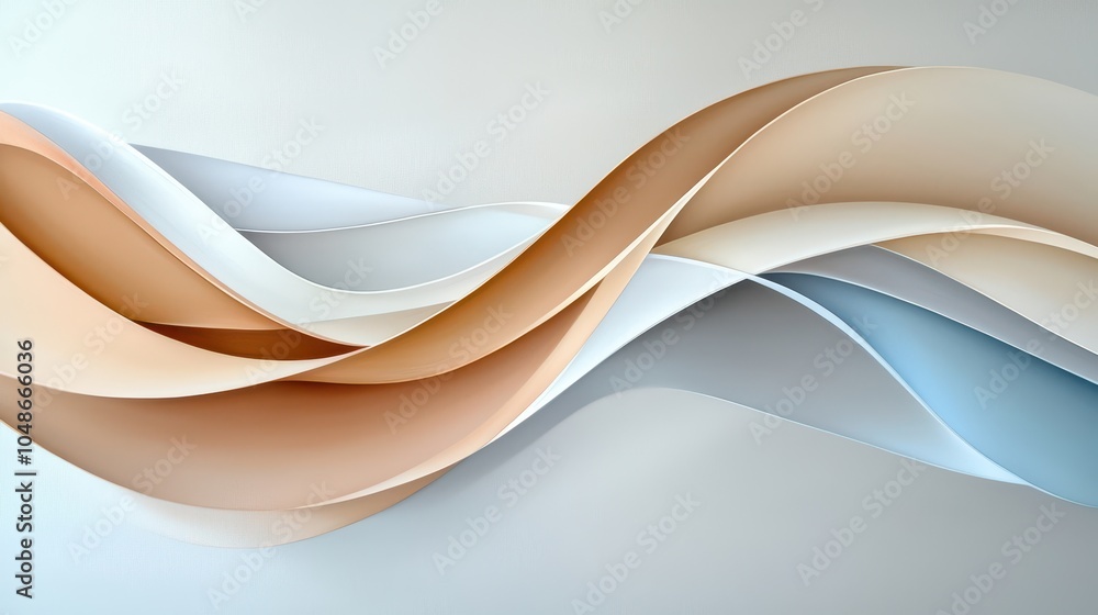 Fototapeta premium Abstract Paper Wave Flow