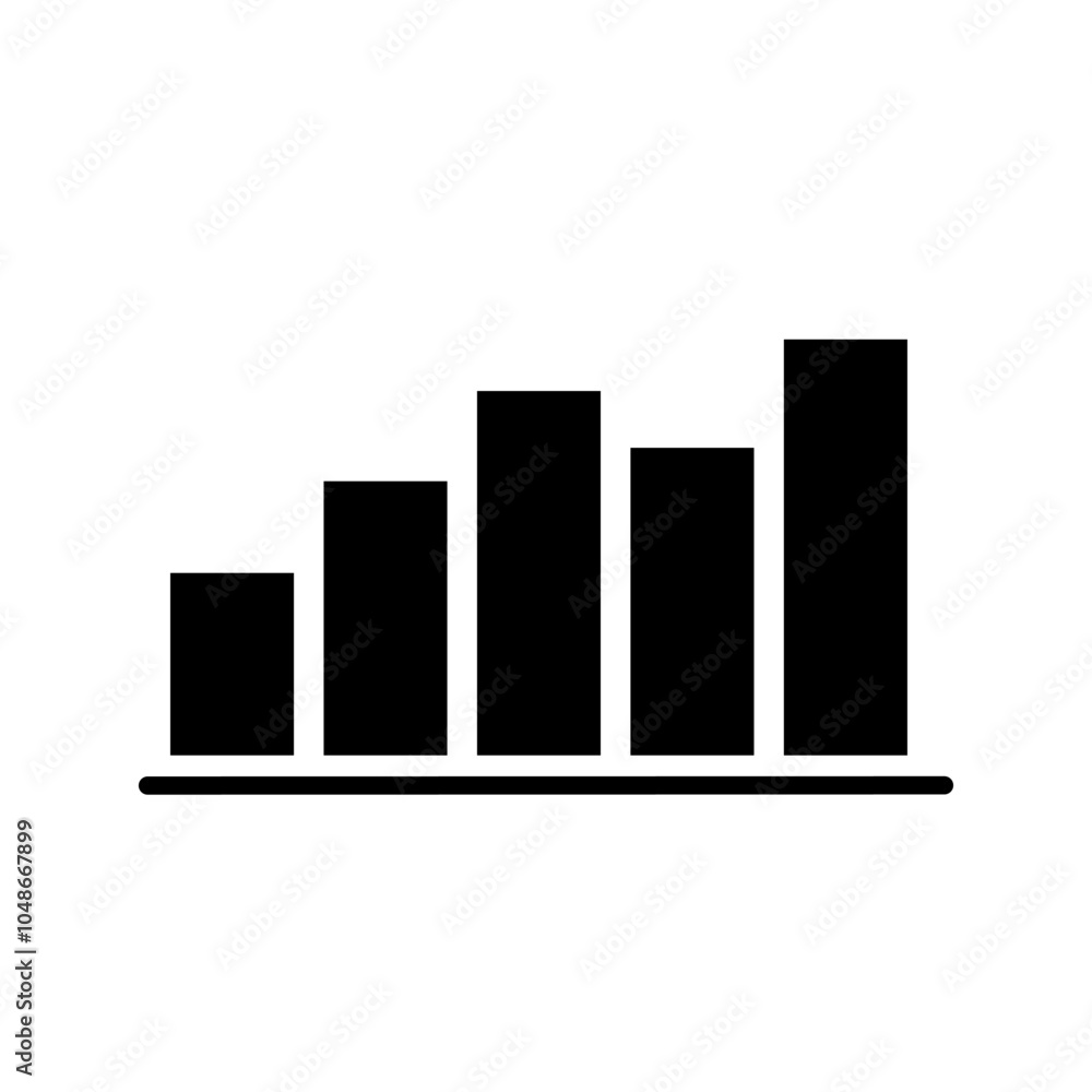 bar chart icon. flat black icon vector illustration. bar chart icon. flat black icon vector illustration.