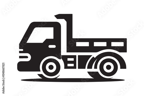 Flatbed Truck Silhouette Vectors – Ready-to-Use Graphics for Print & Web