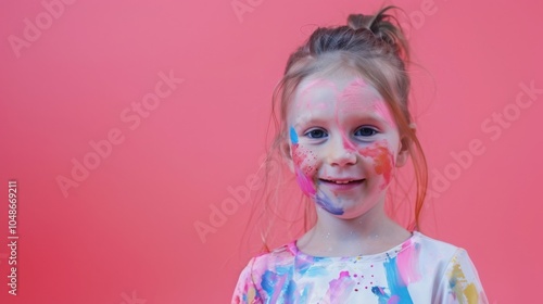 child with painted face