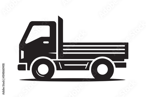 Flatbed Truck Silhouette Vectors – Ready-to-Use Graphics for Print & Web