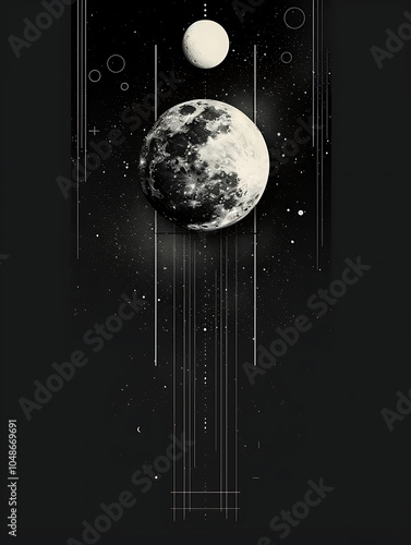 The moon on a poster