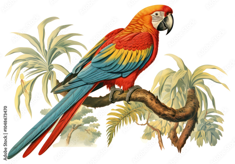 Fototapeta premium PNG Parrot animal bird wildlife.