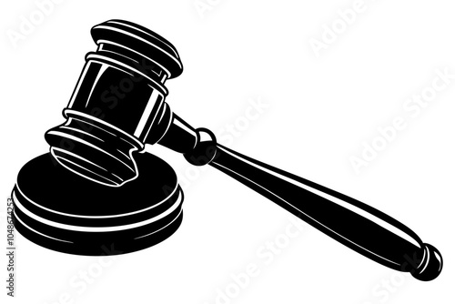 justice gavel  silhouette,  justice gavel illustration