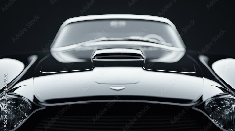 Front windshield of a black car clean and clear close up outdoors, offering a broad canvas for mockup Front windshield of a black car clean and clear close up outdoors, offering a broad canvas for mockup