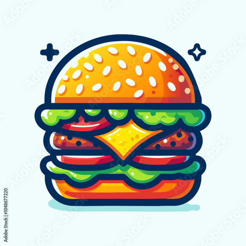 Hamburger Logo Vector illustration.