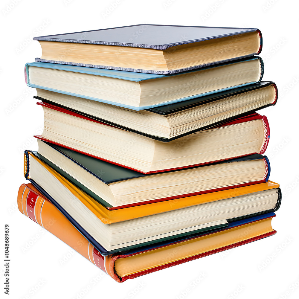 A stacked collection of colorful books showcasing the joy of reading and knowledge acquisition in a modern world A stacked collection of colorful books showcasing the joy of reading and knowledge acquisition in a modern world