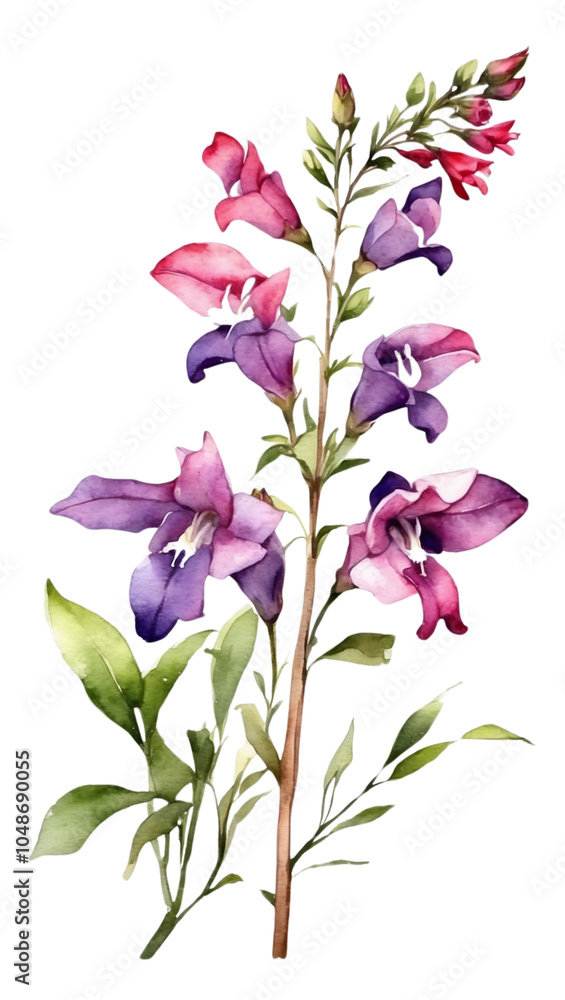 Beautiful botanical flowers on transparent background Beautiful botanical flowers on transparent background