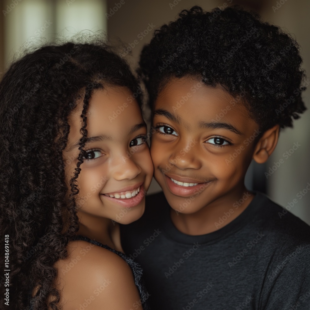 Two children share a warm smile, capturing a moment of joy and connection in daily life Two children share a warm smile, capturing a moment of joy and connection in daily life