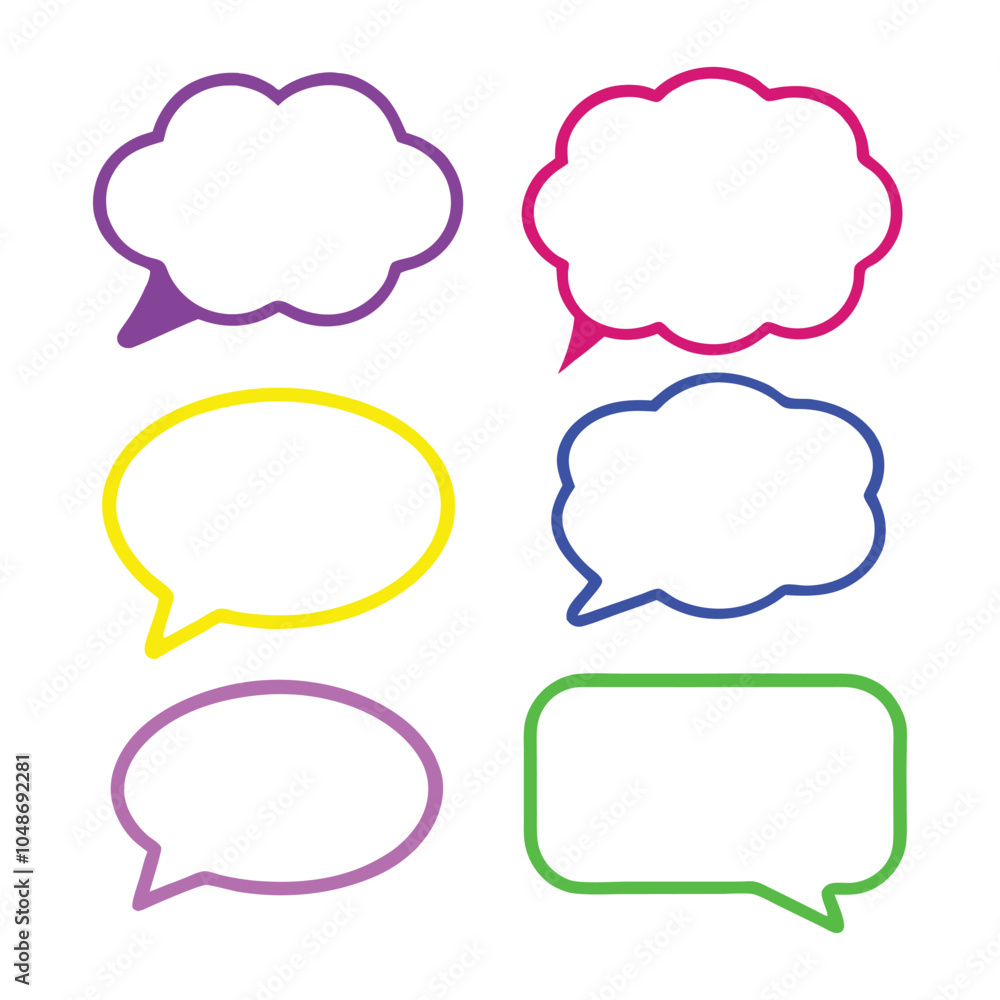 Geometric and Organic Speech Bubbles Vector for Digital and Print Projects. Geometric and Organic Speech Bubbles Vector for Digital and Print Projects.