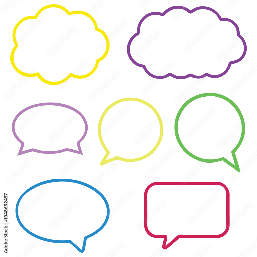 Geometric and Organic Speech Bubbles Vector for Digital and Print Projects. Geometric and Organic Speech Bubbles Vector for Digital and Print Projects.
