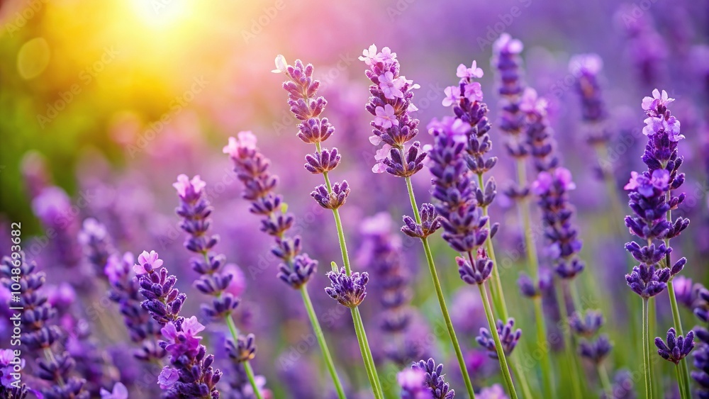 Close-up of purple lavender flowers on a natural background, botanical, garden flowers Close-up of purple lavender flowers on a natural background, botanical, garden flowers