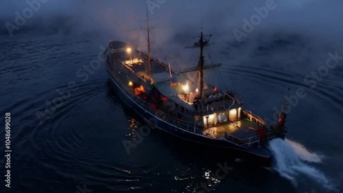 Wallpaper Mural the ship in the vast ocean is very cool Torontodigital.ca