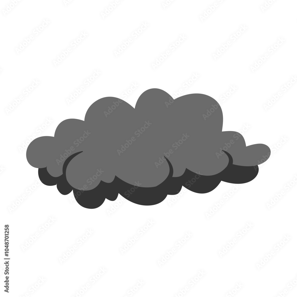 Smoke cloud vector icon isolated on white background. Smoke cloud vector icon isolated on white background.