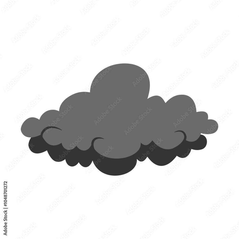 Smoke cloud vector icon isolated on white background. Smoke cloud vector icon isolated on white background.