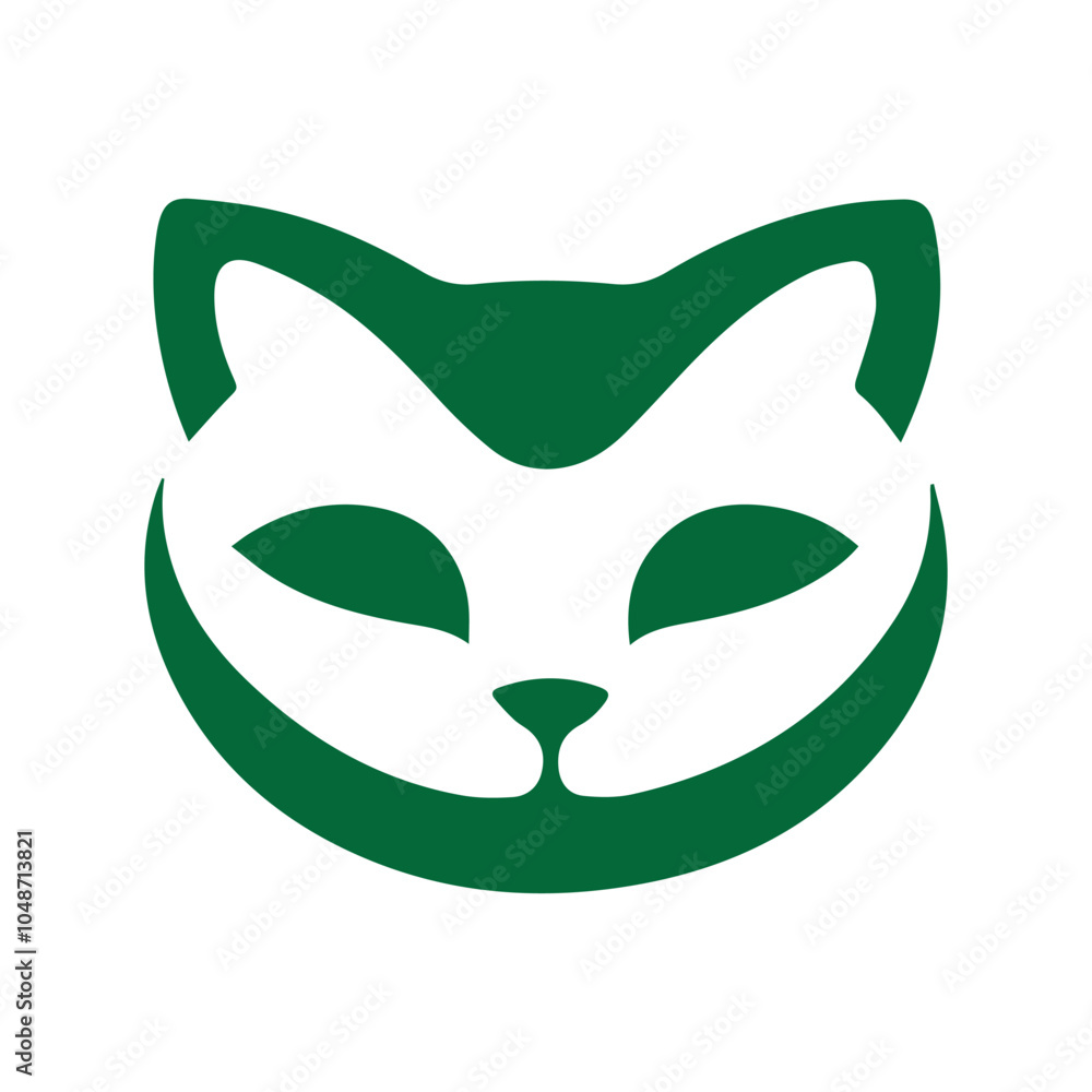 A cute cat logo icon: a round-faced, wide-eyed cat with perked ears and a tiny nose, in soft pastel tones. Simple lines with a subtle smile and whiskers, creating a friendly, minimalist design A cute cat logo icon: a round-faced, wide-eyed cat with perked ears and a tiny nose, in soft pastel tones. Simple lines with a subtle smile and whiskers, creating a friendly, minimalist design