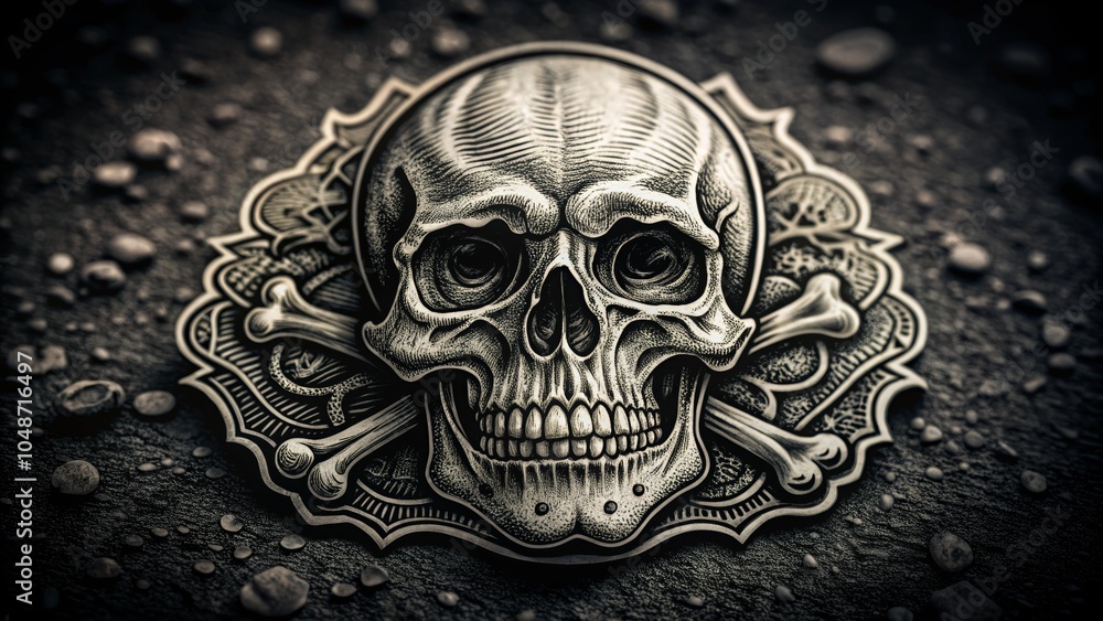 Fototapeta premium Gothic Skull Design for Halloween Decor