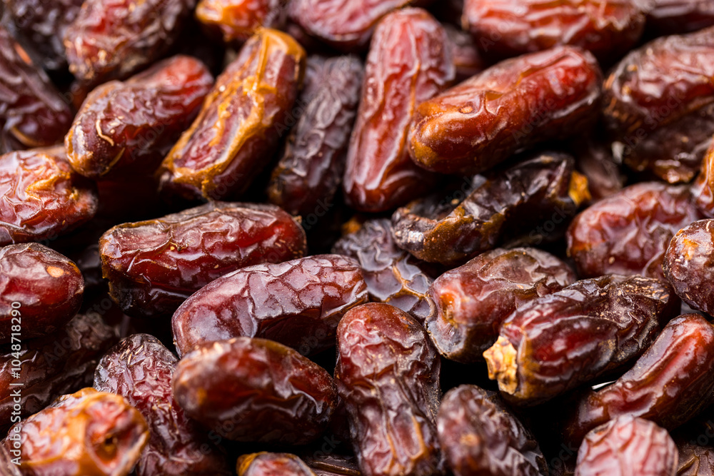 Dried Organic date fruits in a group Dried Organic date fruits in a group