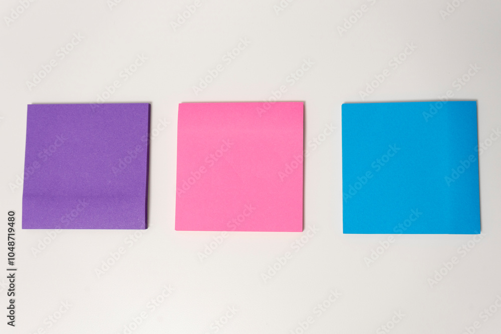 Blank sticky notes isolated on white background. Mockup for design Blank sticky notes isolated on white background. Mockup for design
