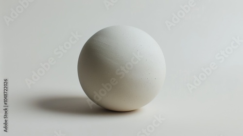A Single White Egg on a White Surface