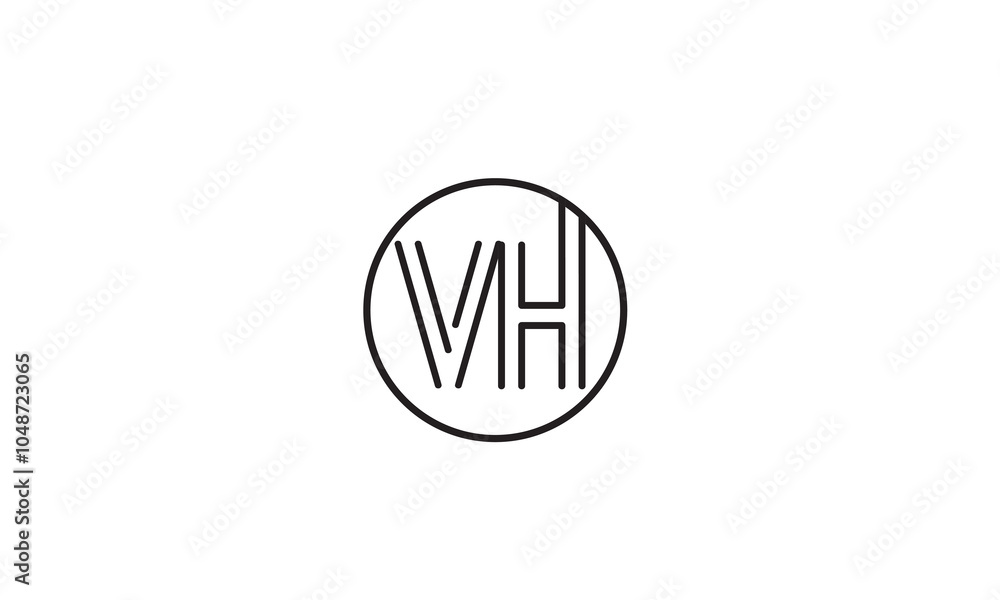 VH, HV, H, V Abstract Letters Logo Monogram VH, HV, H, V Abstract Letters Logo Monogram