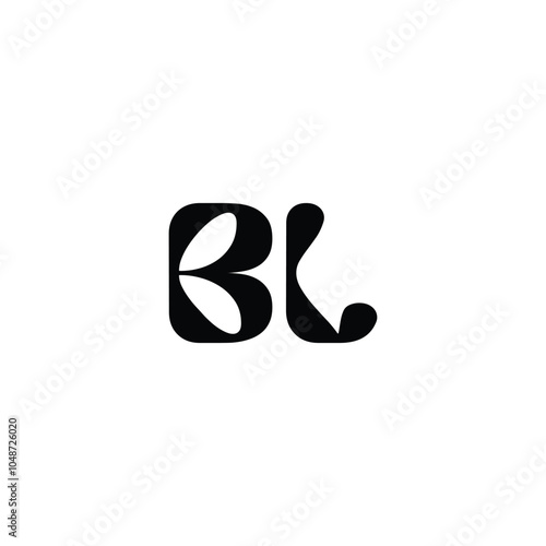 BL monogram logo design letter text name symbol monochrome logotype alphabet character simple logo